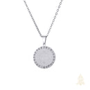 Catholic Town St. Benedict Medal Necklace with CZ Crystals – Stainless Steel Pendant with Chain, Gold or Silver Finish, Catholic Protection Jewelry
