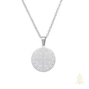 Catholic Town St. Benedict Medal Necklace with CZ Crystals – Stainless Steel Pendant with Chain, Gold or Silver Finish, Catholic Protection Jewelry