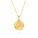 Catholic Town Nuestra Señora del Carmen religious medal with chain ( Available in Gold and Silver colors )