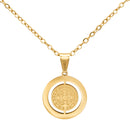 Catholic Town stainless steel Saint Benedict Medal Necklace Available in Gold and Silver colors