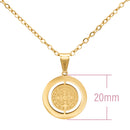 Catholic Town stainless steel Saint Benedict Medal Necklace Available in Gold and Silver colors