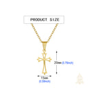 Catholic Town Minimal Catholic Cross Stainless Steel Necklace – Gold & Silver
