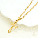 Catholic Town Minimal Catholic Cross Stainless Steel Necklace – Gold & Silver