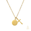 Catholic Town Virgen de la Caridad del Cobre Necklace with Cross – Catholic Stainless Steel Pendant Necklace for Women – Gold & Silver