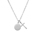 Catholic Town Virgen de la Caridad del Cobre Necklace with Cross – Catholic Stainless Steel Pendant Necklace for Women – Gold & Silver
