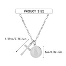 Catholic Town Virgen de la Caridad del Cobre Necklace with Cross – Catholic Stainless Steel Pendant Necklace for Women – Gold & Silver