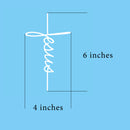 Catholic Town JESUS Vinyl Decal Sticker Cars Trucks Vans Walls Laptops ( CTSTKCJ-WHT )