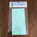 Catholic Town Virgin Mary Vinyl Decal Sticker Cars Trucks Vans Walls Laptops ( Available in Black and White colors )