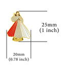 Catholic Town Divine Mercy Lapel Pin "Jesus I Trust in You" Small Gold Tone with Color (DMP-G)