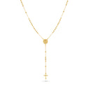 Catholic Town St. Benedict Stainless Steel Rosary Necklace — Available in Gold or Silver