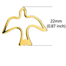 Catholic Town Holy Spirit Dove Lapel Pin, Gold Tone (HSP-G)