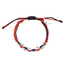 Catholic Town adjustable cord Bracelet with JESUS LOVE ME beads and metallic cross ( CTBJESUSC-BR )