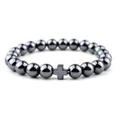 Catholic Town Bracelet with 8mm Hematite beads and cross ( CTBC8-BLK )