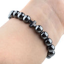 Catholic Town Bracelet with 8mm Hematite beads and cross ( CTBC8-BLK )