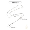 Catholic Town Our Lady of Charity Rosary with 6mm White Imitation Pearl Beads & Gift Box ( ROSJCEMHB-WHT )