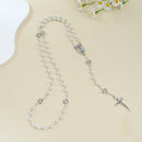 Catholic Town Our Lady of Charity Rosary with 6mm White Imitation Pearl Beads & Gift Box ( ROSJCEMHB-WHT )