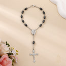 Catholic Town Hematite Car Rosary with Jerusalem Holy Soil & Virgin Mary Medal ( ROSJHHSM-BLK )