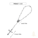 Catholic Town Mother of Pearl Car Rosary with Jerusalem Holy Soil & Crucifix ( ROSJHHSM-WHT )