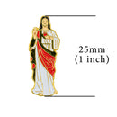 Catholic Town Sacred Heart of Jesus Lapel Pin,  Small Gold Tone with Color (SCP-G)