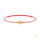 Catholic Town adjustable cord bracelet with Stainless steel Our Lady of Charity "Virgen de la Caridad del Cobre" medal ( Available in Red & Yellow colors )