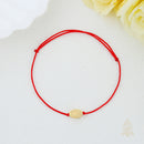 Catholic Town adjustable cord bracelet with Stainless steel Our Lady of Charity "Virgen de la Caridad del Cobre" medal ( Available in Red & Yellow colors )