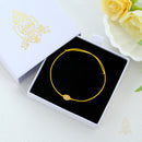 Catholic Town adjustable cord bracelet with Stainless steel Our Lady of Charity "Virgen de la Caridad del Cobre" medal ( Available in Red & Yellow colors )