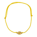 Catholic Town adjustable cord bracelet with Stainless steel Our Lady of Charity "Virgen de la Caridad del Cobre" medal ( Available in Red & Yellow colors )