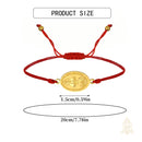 Catholic Town adjustable red cord Bracelet with Stainless steel "Virgen de la Caridad del Cobre" medal (SSBCMH-RED)
