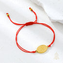 Catholic Town adjustable red cord Bracelet with Stainless steel "Virgen de la Caridad del Cobre" medal (SSBCMH-RED)