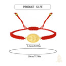 Catholic Town adjustable red cord bracelet with stainless steel "Virgen de la Caridad del Cobre" medal ( SSBCMHN-RED )