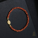 Catholic Town Bracelet with Stainless Steel Virgen de la Caridad del Cobre medal and 4mm Venturina beads (SSBCMVS-4)