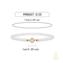 Catholic Town White Bead Cross Bracelet – Elastic Catholic Bracelet with Stainless Steel Cross – 4mm Pearl-Style Beads – Faith Jewelry Gift for Women & Girls ( SSBCROSSMWP-4G )