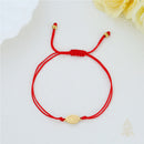 Catholic Town adjustable red cord bracelet with stainless steel Virgen de la Caridad del Cobre ( Our Lady of Charity )medal (SSBCSMH-RED)