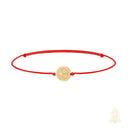 Catholic Town St Benedict inspirational adjustable red cord bracelet, available with Gold or Silver medals
