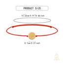 Catholic Town St Benedict inspirational adjustable red cord bracelet, available with Gold or Silver medals