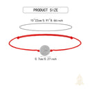 Catholic Town St Benedict inspirational adjustable red cord bracelet, available with Gold or Silver medals