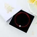 Catholic Town St Benedict inspirational adjustable red cord bracelet, available with Gold or Silver medals