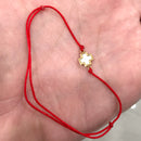 Catholic Town inspirational adjustable red cord bracelet with stainless steel cross ( SSBSCROSS-REDG )