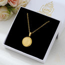 Catholic Town Our Lady of Charity Medal Necklace – Virgen de la Caridad del Cobre – Gold Stainless Steel Catholic Necklace ( SSPC18MDCH-G )