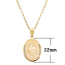 Catholic Town stainless steel Virgen de la Caridad del Cobre Medal Necklace ( Available in Gold and Silver colors )