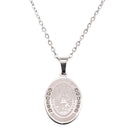 Catholic Town stainless steel Virgen de la Caridad del Cobre Medal Necklace ( Available in Gold and Silver colors )