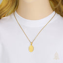 Catholic Town Our Lady of Charity Necklace for Women – Stainless Steel Virgen de la Caridad del Cobre Pendant in Gold or Silver with Crystal Accents