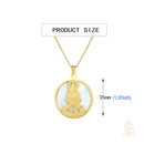 Catholic Town Virgen de la Caridad del Cobre Stainless Steel Medal with Chain available in Gold and Silver colors