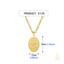 Catholic Town stainless steel Virgen de la Caridad del Cobre Medal Necklace ( SSPC35MCH-G )