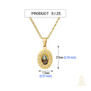 Catholic Town Our Lady of Charity "Virgen de la Caridad del Cobre" Stainless Steel medal with chain (SSPCCP20MCH-G)