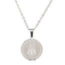Catholic Town stainless steel Virgen de la Caridad del Cobre Medal Necklace ( Available in Gold and Silver colors )