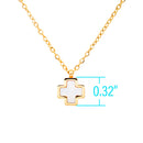 Catholic Town Mother-Of-Pearl/Stainless steel Cross Pendant with chain ( SSPCROSS-G )