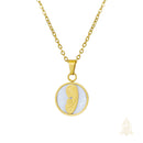 Catholic Town Virgin Mary Pendant Necklace – Stainless Steel Catholic Medal (Gold or Silver) – 20mm Marian Charm with 55cm Chain