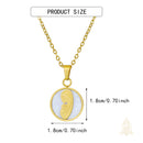 Catholic Town Virgin Mary Pendant Necklace – Stainless Steel Catholic Medal (Gold or Silver) – 20mm Marian Charm with 55cm Chain