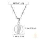 Catholic Town Virgin Mary Pendant Necklace – Stainless Steel Catholic Medal (Gold or Silver) – 20mm Marian Charm with 55cm Chain